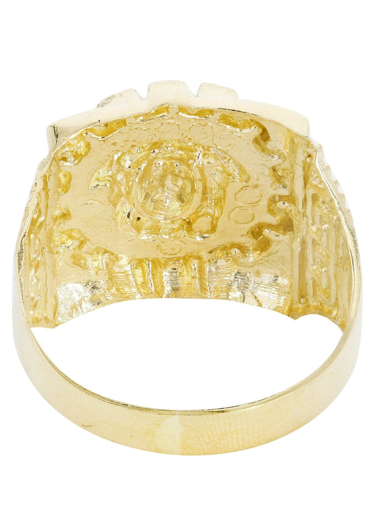 10K Gold Medusa Style Mens Ring | 6.5 Grams