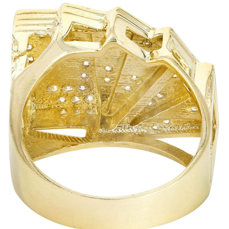 Cards 10K Gold Mens Ring | 9.9 Grams