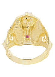 Pharoah 10K Gold Mens Ring | 5.9 Grams