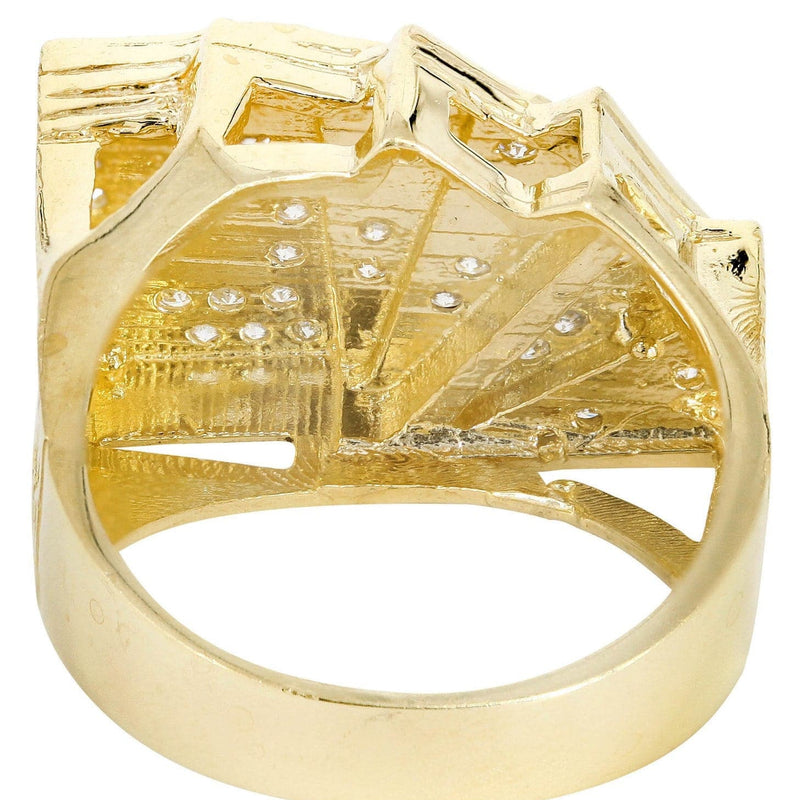 Royal Flush 10K Gold Mens Ring | 12.9 Grams