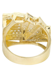 Royal Flush 10K Gold Mens Ring | 12.9 Grams