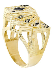 Royal Flush 10K Gold Mens Ring | 12.9 Grams