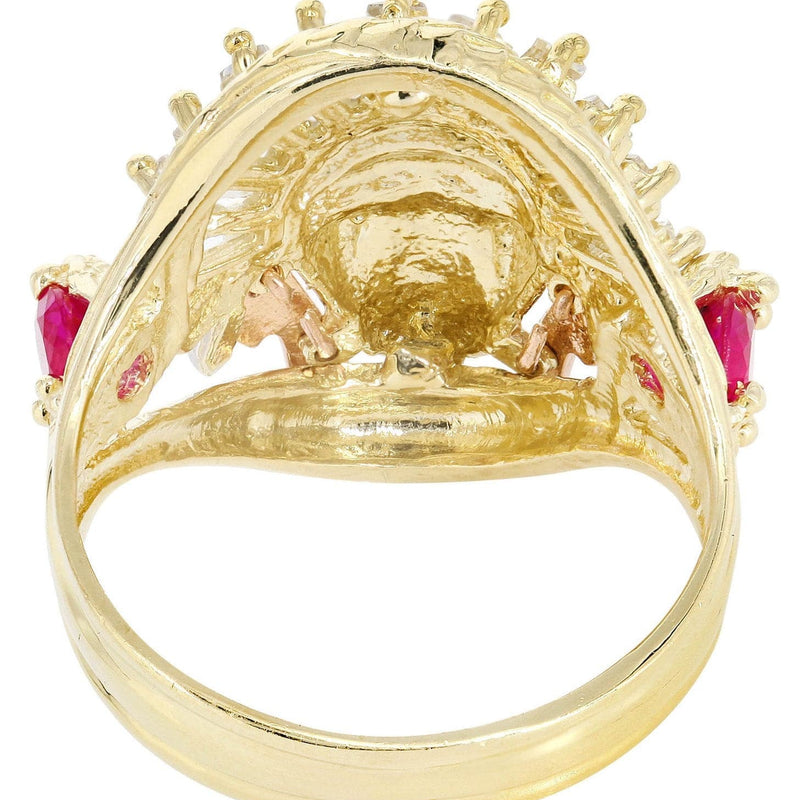 Indian  10K Gold Mens Ring | 10.9 Grams