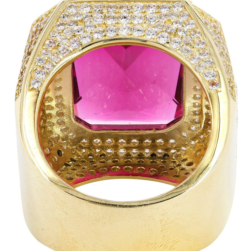Ruby 10K Gold Mens Ring | 26.7 Grams