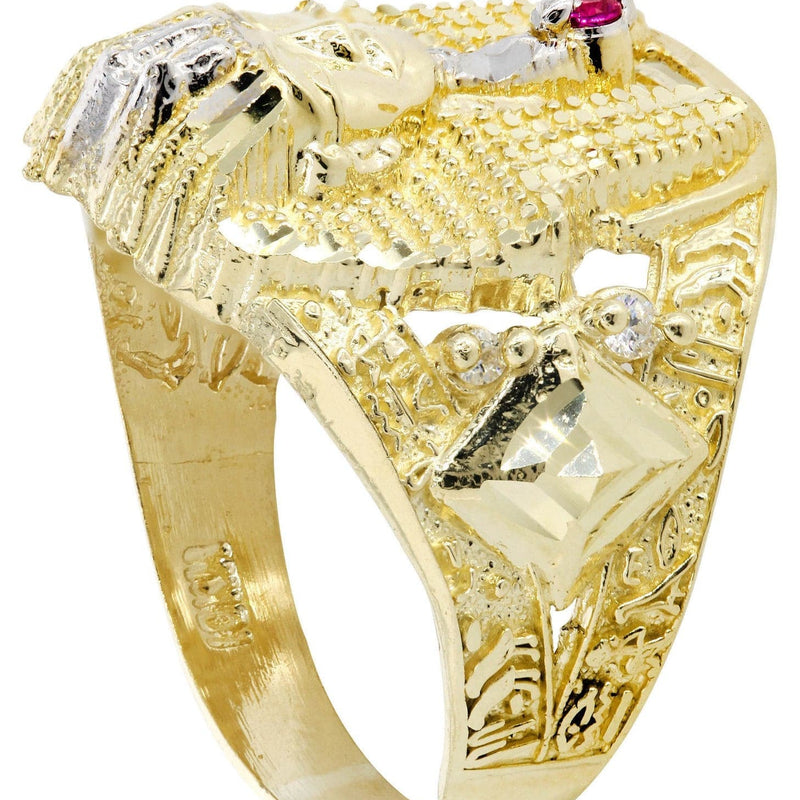 Pharoah 10K Gold Mens Ring | 4.2 Grams