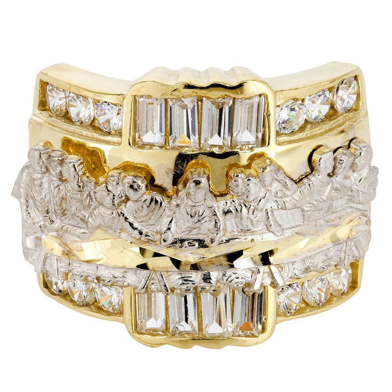 Last Supper  10K Gold Mens Ring | 8.4 Grams