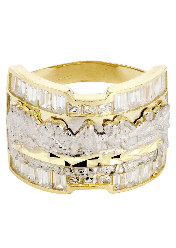 Last Supper  10K Gold Mens Ring | 8.4 Grams
