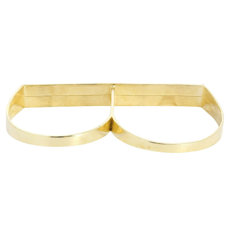 Two Finger 10K Gold Mens Ring | 4.7 Grams