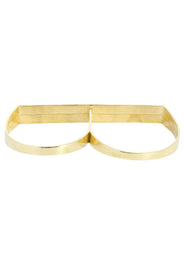 Two Finger 10K Gold Mens Ring | 4.7 Grams