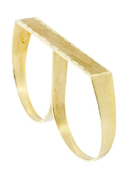 Two Finger 10K Gold Mens Ring | 4.7 Grams
