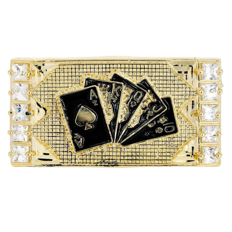 Cards 10K Gold Mens Ring | 13.8 Grams