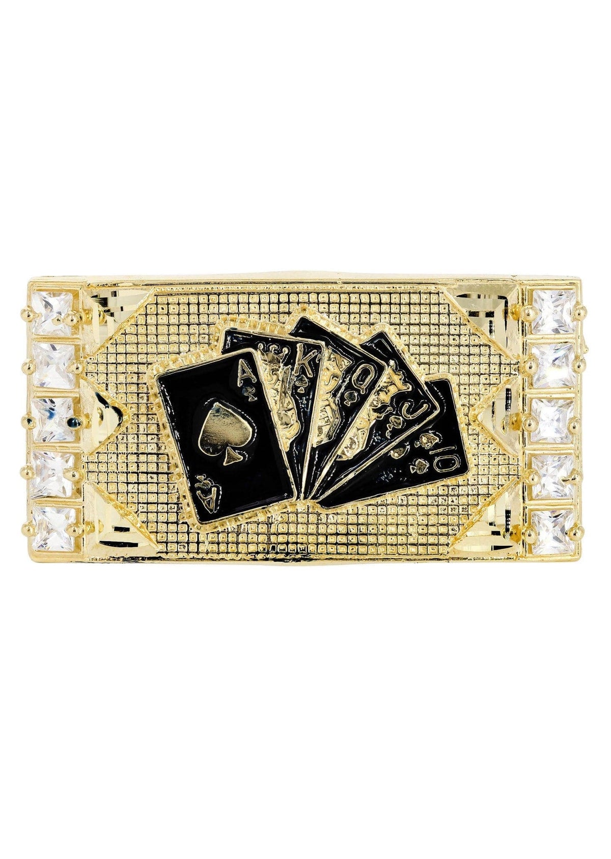 Cards 10K Gold Mens Ring | 13.8 Grams