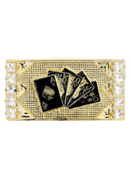 Cards 10K Gold Mens Ring | 13.8 Grams