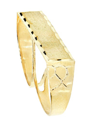 Two Finger 10K Gold Mens Ring | 7.4 Grams