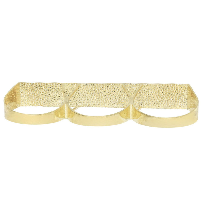 Three Finger 10K Gold Mens Ring | 9.2 Grams
