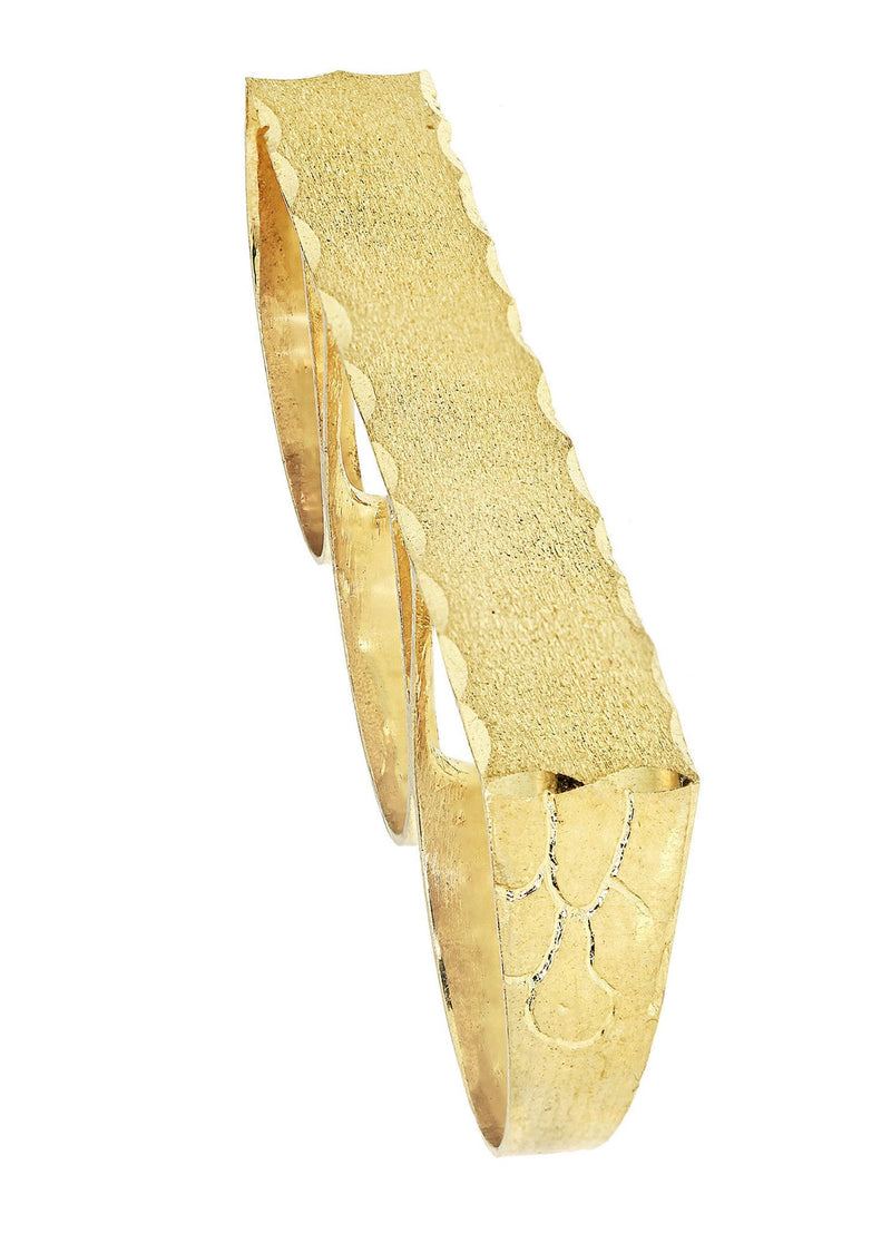 Three Finger 10K Gold Mens Ring | 9.2 Grams