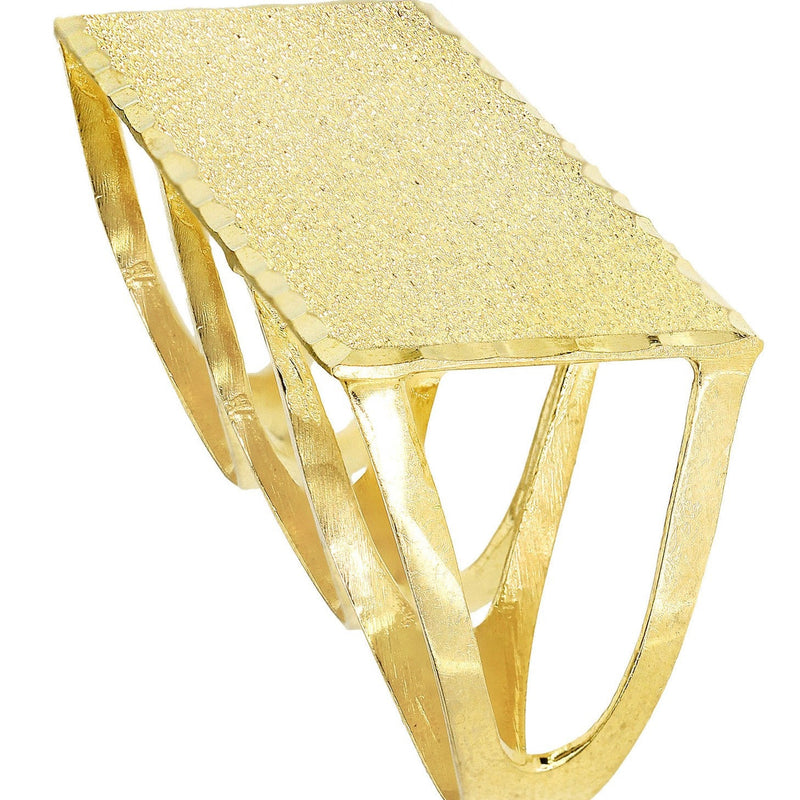 Three Finger 10K Gold Mens Ring | 10 Grams