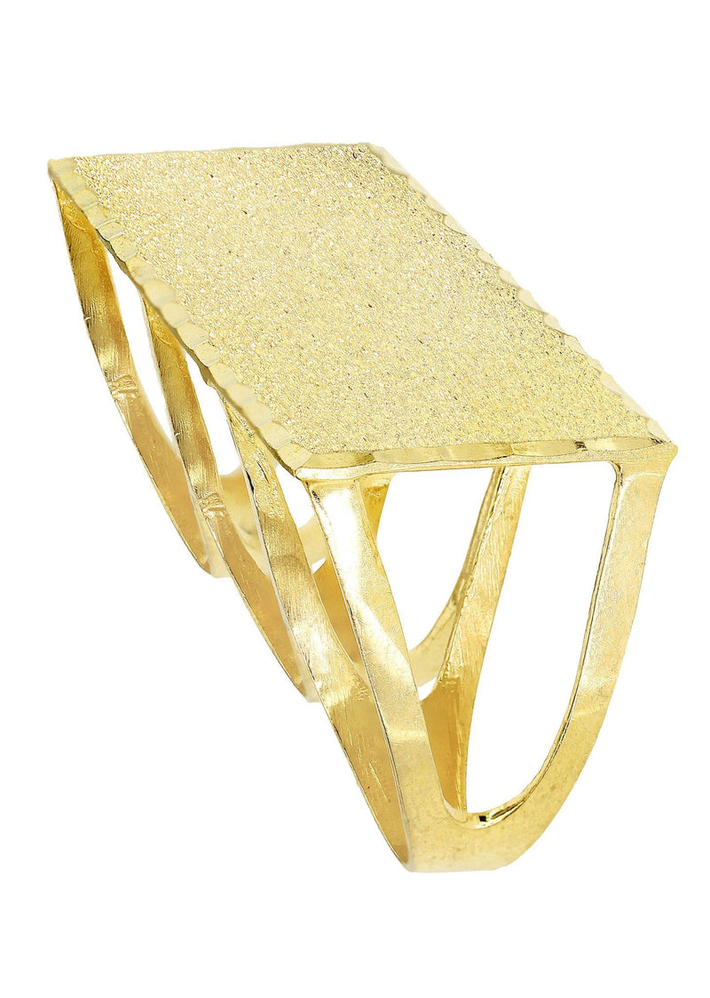 Three Finger 10K Gold Mens Ring | 10 Grams