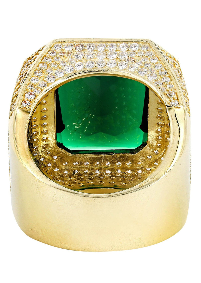 Emerald 10K Gold Mens Ring | 26.5 Grams