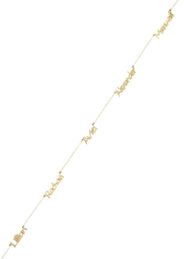 14K Yellow Gold Multiple Name Necklace (1-5 Names) | Style #89