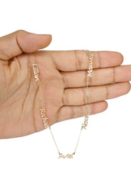 14K Yellow Gold Multiple Name Necklace (1-5 Names) | Style #89