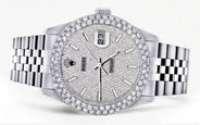 Womens Rolex Datejust Watch 16200 | 36Mm | Full Diamond Dial | Two Row 4.25 Carat Bezel | Jubilee Band