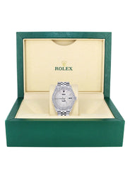 Womens Rolex Datejust Watch 16200 | 36Mm | Full Diamond Dial | Two Row 4.25 Carat Bezel | Jubilee Band