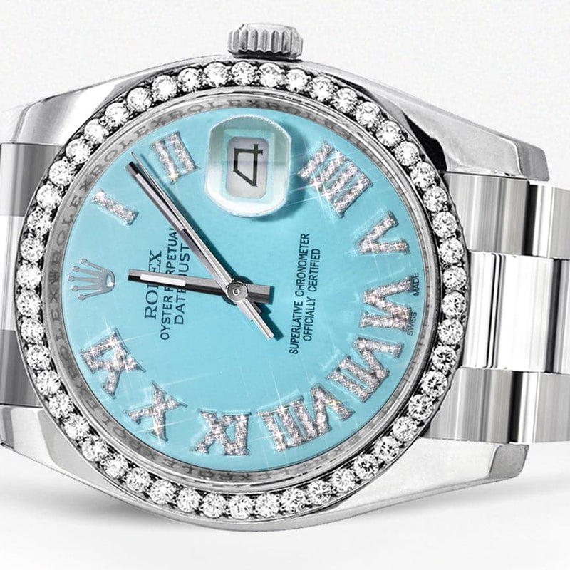 116200 | Rolex Datejust Watch | 36Mm | Tiffany  Blue Roman Dial | Oyster Band