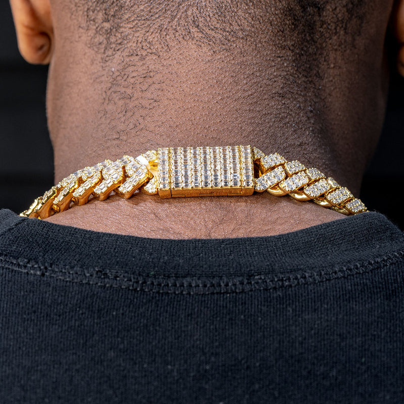 High End Jewelry - Iced Out Baguette Miami Cuban Link Chain