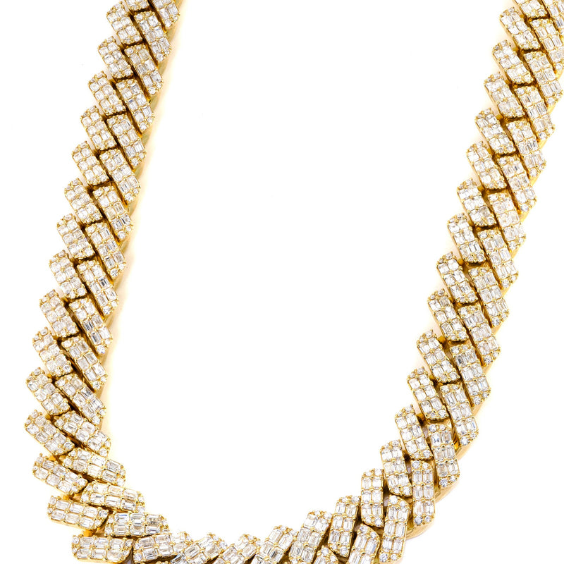 High End Jewelry - Iced Out Baguette Miami Cuban Link Chain