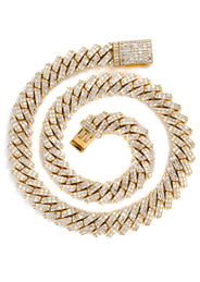 High End Jewelry - Iced Out Baguette Miami Cuban Link Chain