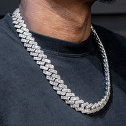 High End Jewelry - Iced Out Baguette Miami Cuban Link Chain