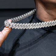 High End Jewelry - Iced Out Baguette Miami Cuban Link Chain