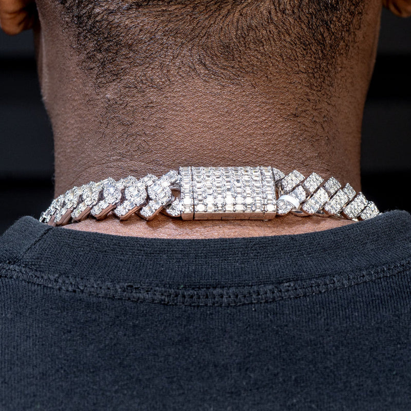 High End Jewelry - Iced Out Baguette Miami Cuban Link Chain
