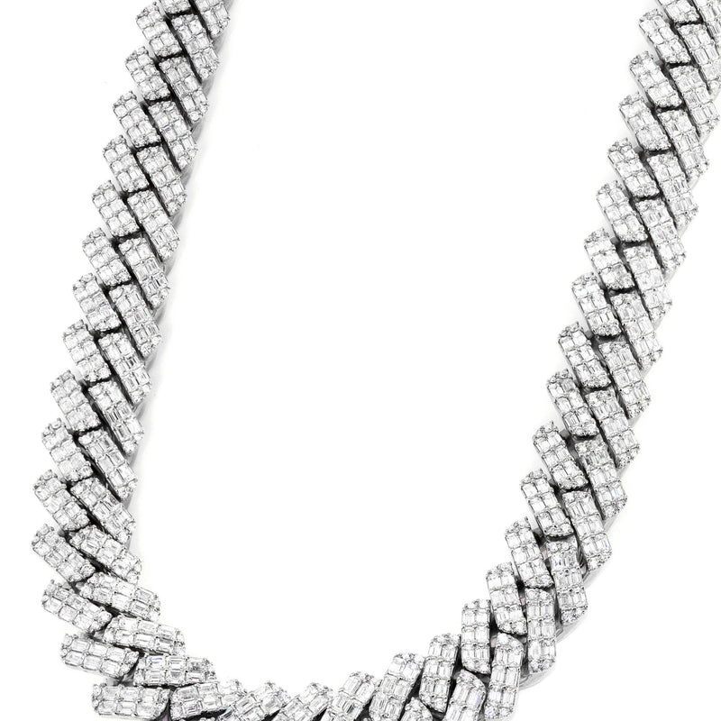 High End Jewelry - Iced Out Baguette Miami Cuban Link Chain