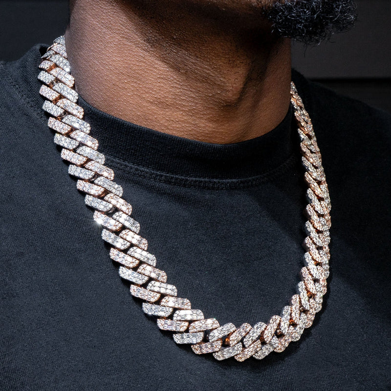 High End Jewelry - Iced Out Baguette Miami Cuban Link Chain