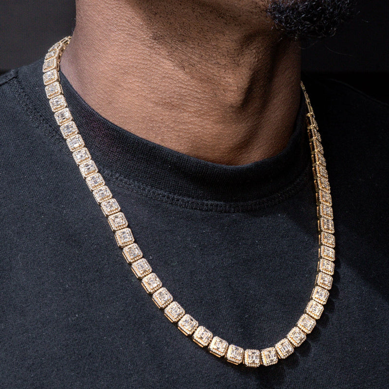 High End Jewelry - Diamond Baguette Tennis Iced Out Chain