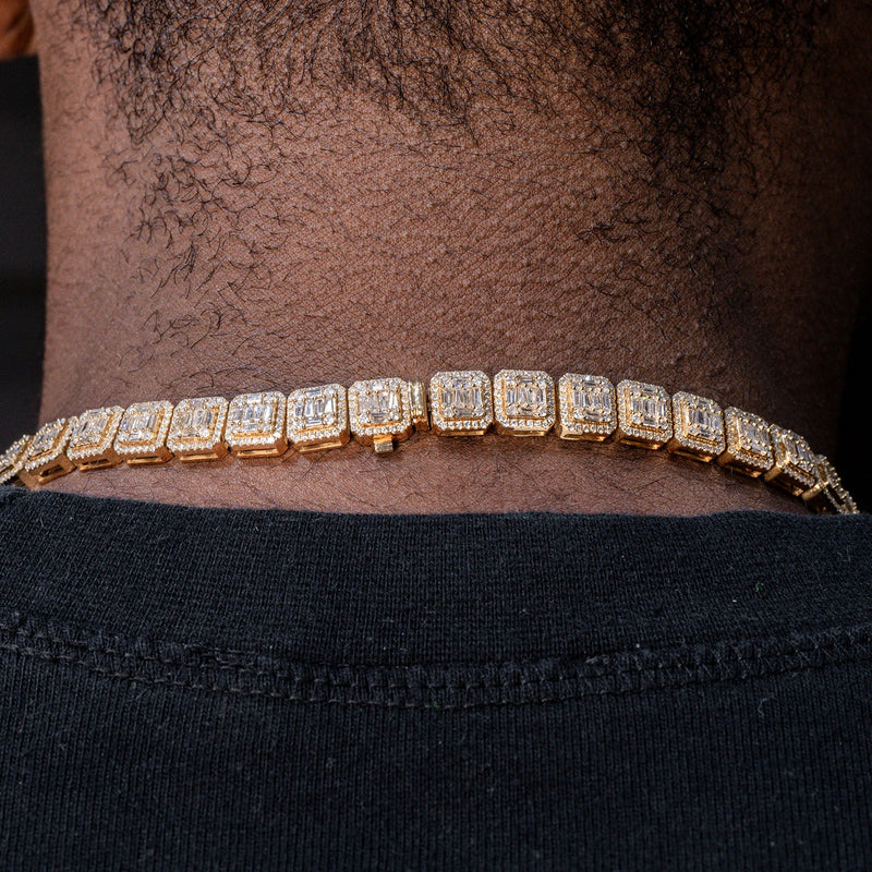 High End Jewelry - Diamond Baguette Tennis Iced Out Chain