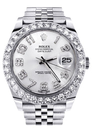 Rolex Datejust 41 Watch | 41 MM | Custom Numbers Diamond Dial | Jubilee Band