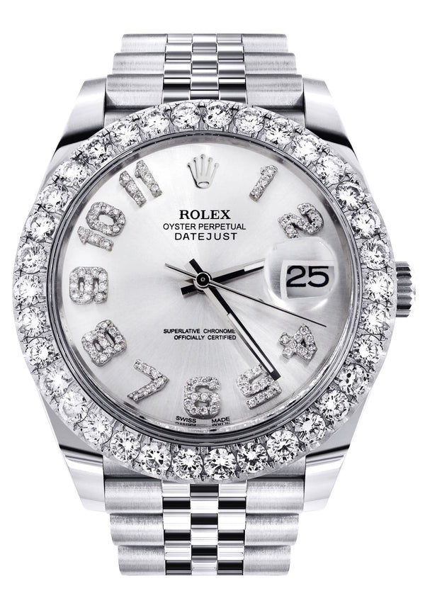 Rolex Datejust 41 Watch | 41 MM | Custom Numbers Diamond Dial | Jubilee Band