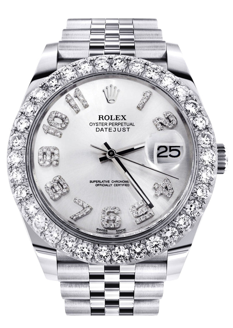 Rolex Datejust 41 Watch | 41 MM | Custom Numbers Diamond Dial | Jubilee Band