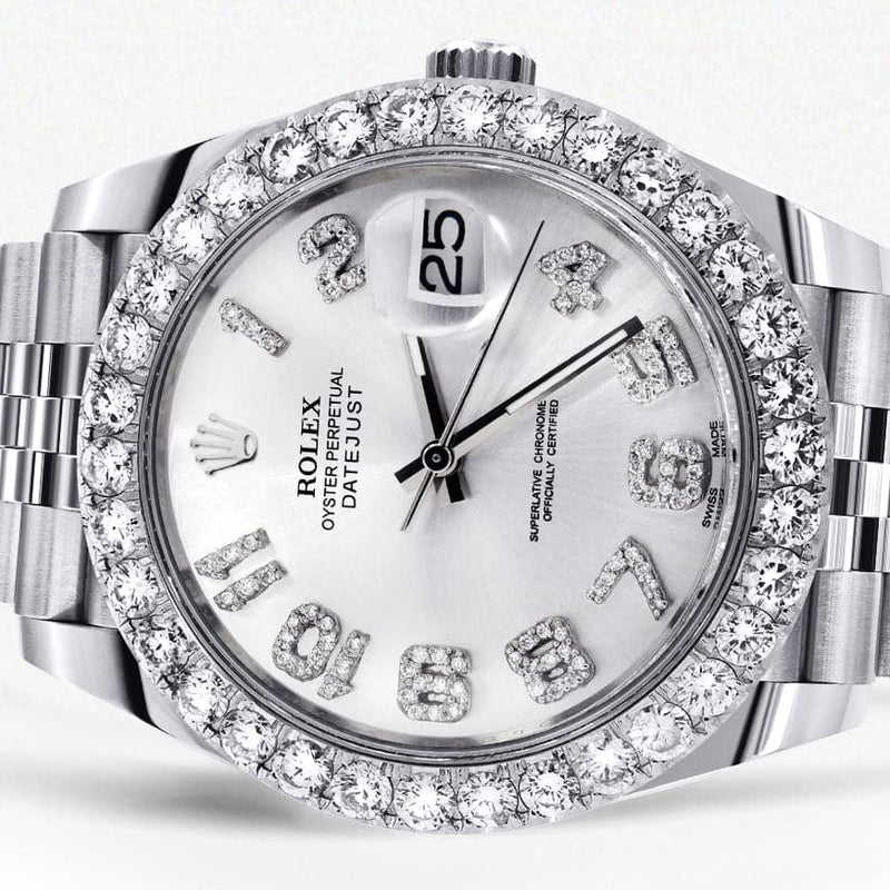 Rolex Datejust 41 Watch | 41 MM | Custom Numbers Diamond Dial | Jubilee Band