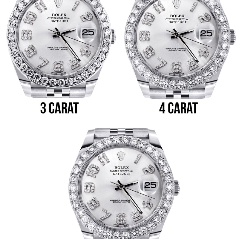Rolex Datejust 41 Watch | 41 MM | Custom Numbers Diamond Dial | Jubilee Band