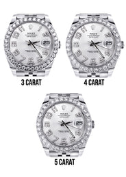 Rolex Datejust 41 Watch | 41 MM | Custom Numbers Diamond Dial | Jubilee Band