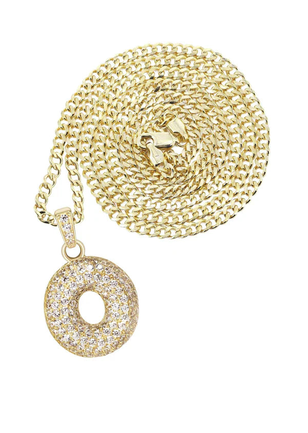 10K Yellow Gold Bubble Letter 