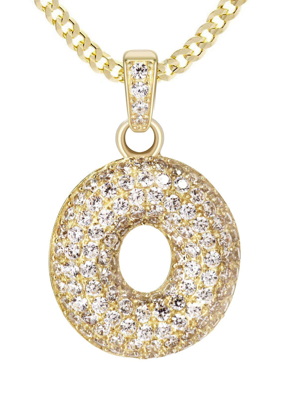 10K Yellow Gold Bubble Letter 