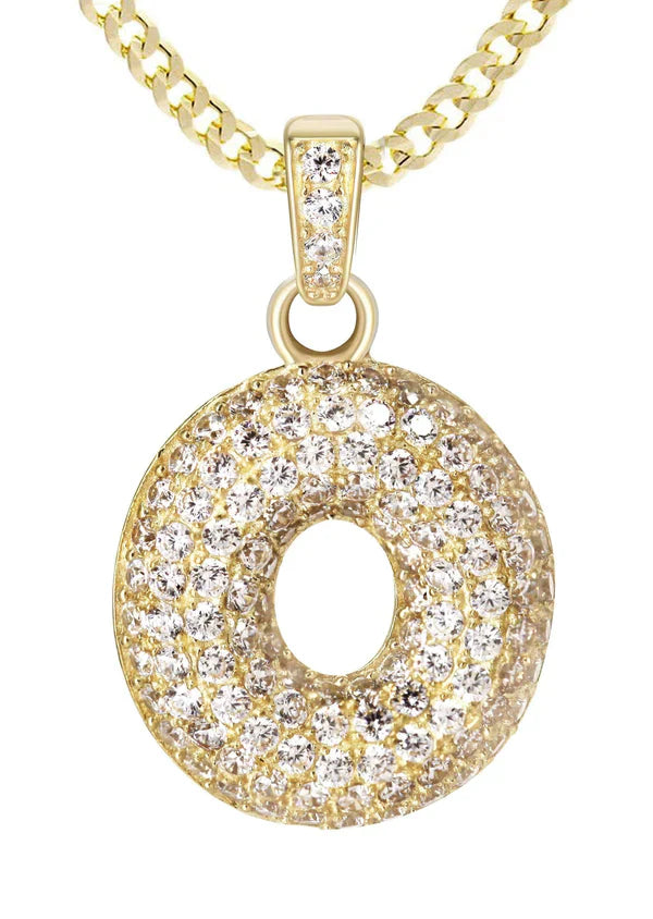 10K Yellow Gold Bubble Letter 