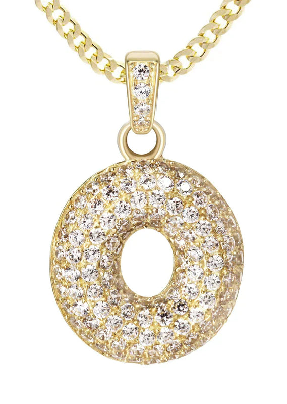 10K Yellow Gold Bubble Letter 