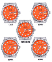 Mens Rolex Datejust  Watch 16200 | 36Mm | Orange Dial | Jubilee Band