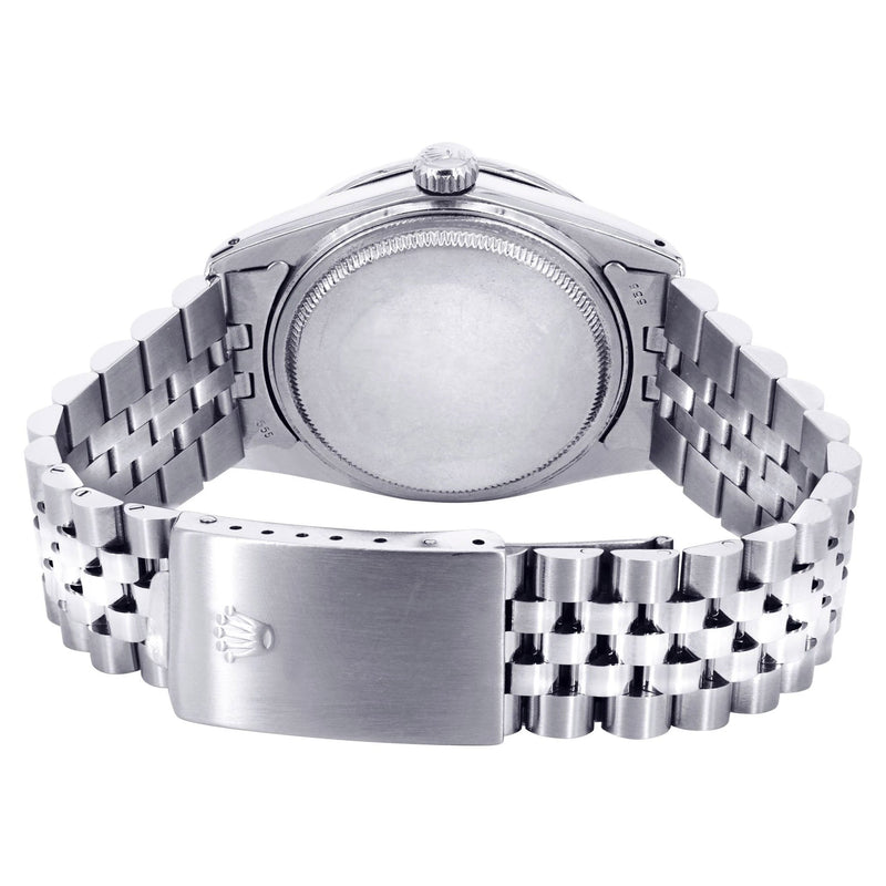 Womens Rolex Datejust Watch 16200 | Fluted Bezel | 36Mm | Orange Dial | Fluted Bezel | Jubilee Band
